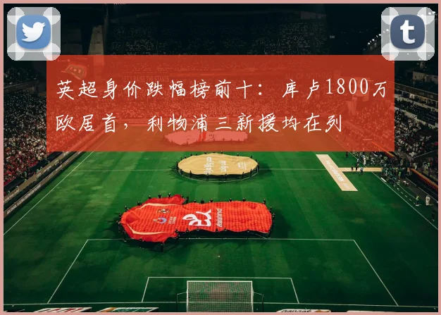 英超身价跌幅榜前十：库卢1800万欧居首，利物浦三新援均在列