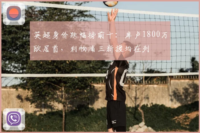 英超身价跌幅榜前十：库卢1800万欧居首，利物浦三新援均在列